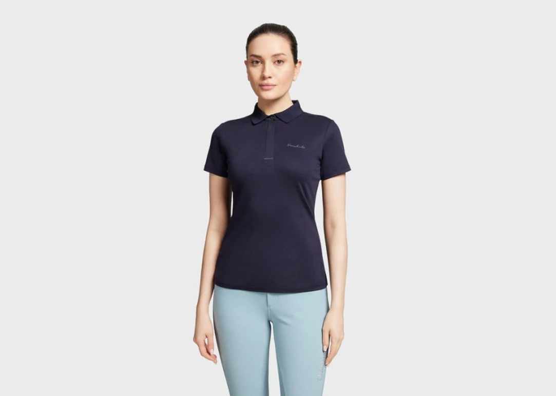 SAMSHIELD CELINE NAVY SWAROVSKI NŐI PÓLÓ ( XXS , S , M )