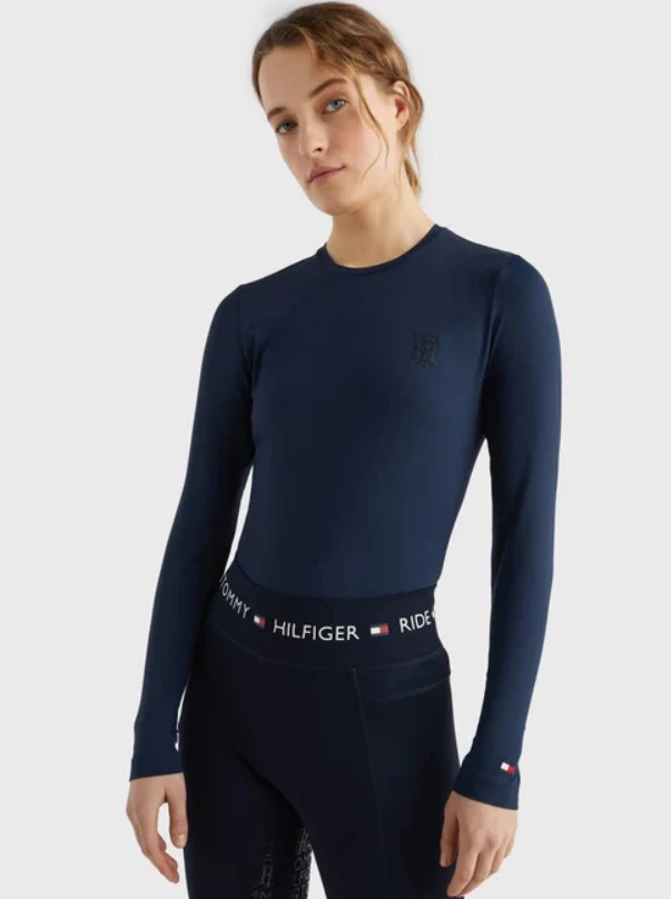 TOMMY HILFIGER EQUESTRIAN KÖVES NŐI HOSSZÚ UJJÚ POLÓ ( S )