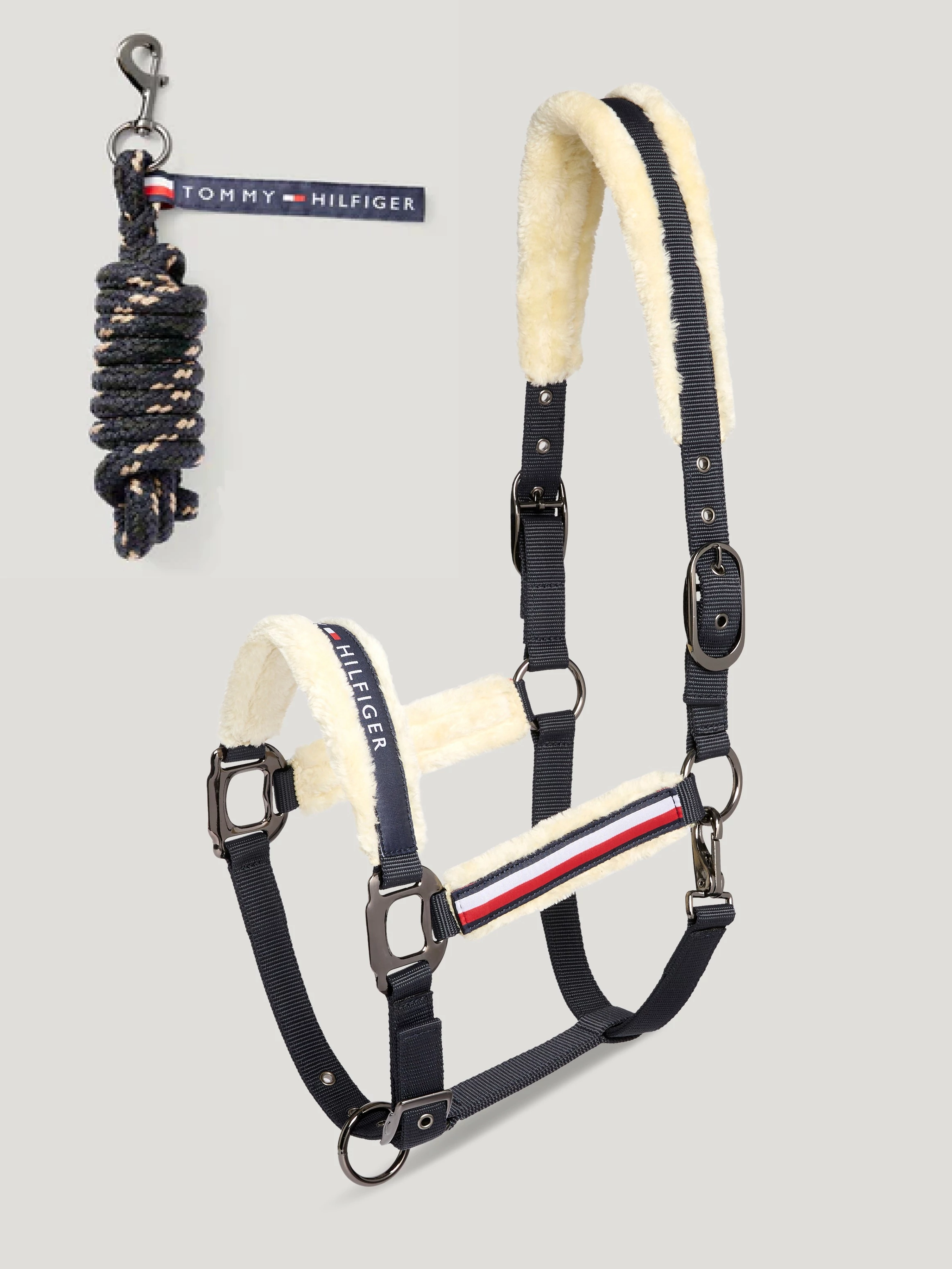 TOMMY HILFIGER EQUESTRIAN SZŐRMÉS KÖTŐFÉK & VEZETŐSZÁR SZETT